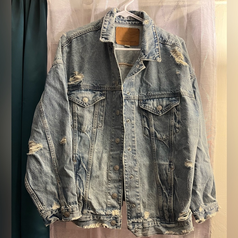 American Eagle Women’s Distressed Jean Jacket